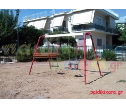 Μεταλλική κούνια παιδικής χαράς νηπίων και παιδιών (1+1)